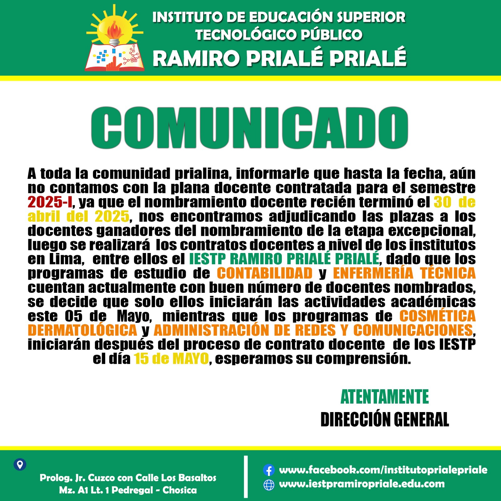 COMUNICADO